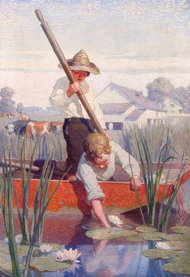 Two Boys in a Punt by N.C. Wyeth