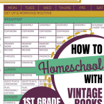 How We Homeschool Using Vintage Books: 1st Grade 2020-2021