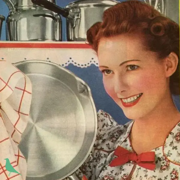 1940s Housewife Cleaning Schedule includes dishes 3 times a day.