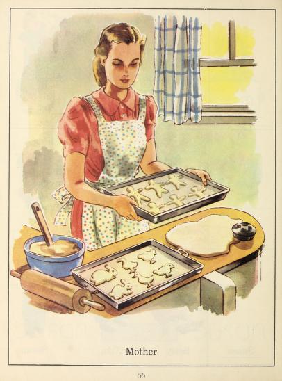 Vintage Schedule for Preschoolers: Mother bakes in the afternoon. We get a cookie after our rest!
